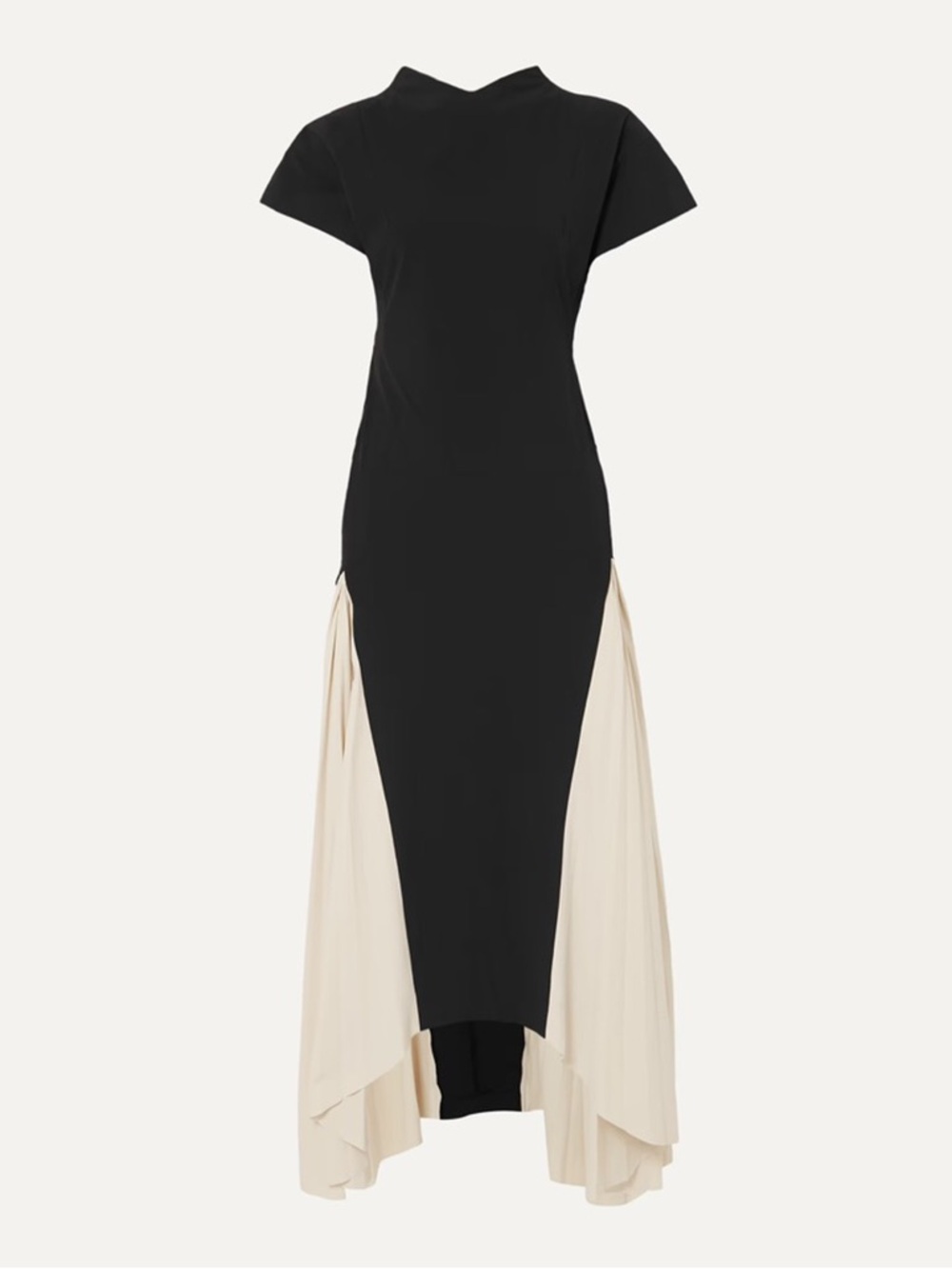 A.W.A.K.E. Mode - Sculptural Contrast Midi Dress - Black & Ivory - Picture 2 of 14